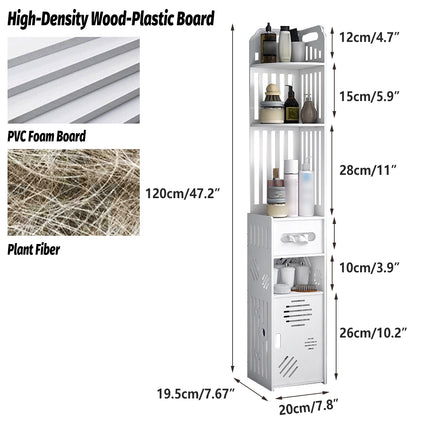 Bathroom Corner Shelf  Large Capacity Multi-layer Storage Cabinet Floor Cabinet