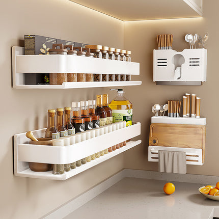 Wall Mount Kitchen Shelf Space Saving Durable Carbon Steel for Countertop Storage