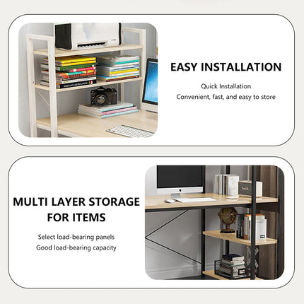 Computer Desk with Bookshelf Modern Simple Study Desk Sturdy for Home Office Use