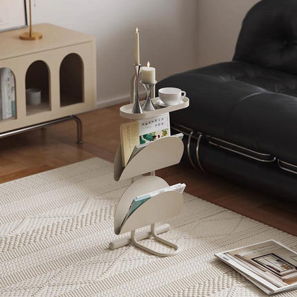 Living Room Small Side Table Magazine Book Shelf Space Saving End Table Stable
