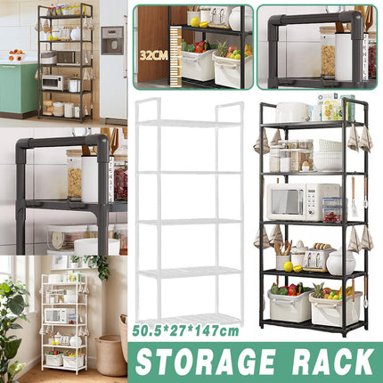 5Tiers Pot Storage Rack Pan Stand Saucepan Holder Cookware Organizer for Kitchen