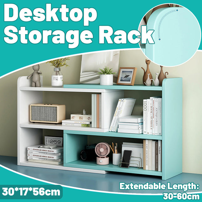 Desktop Multi Layer Shelf Bookcase Desk Storage Rack Space Saving Durable