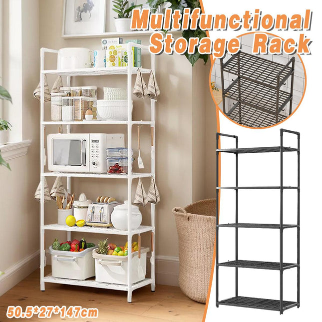 5Tiers Pot Storage Rack Pan Stand Saucepan Holder Cookware Organizer for Kitchen