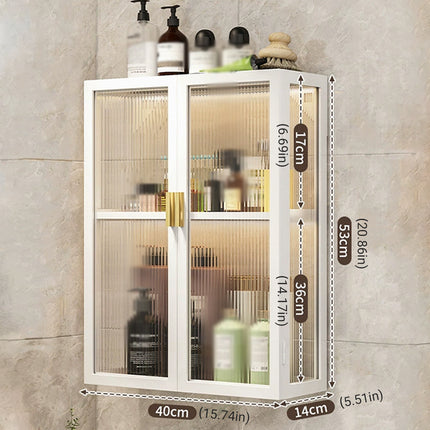Wall Mounted Bathroom Shelf No Drill Rack Multi Layer Shower Storage Organizer