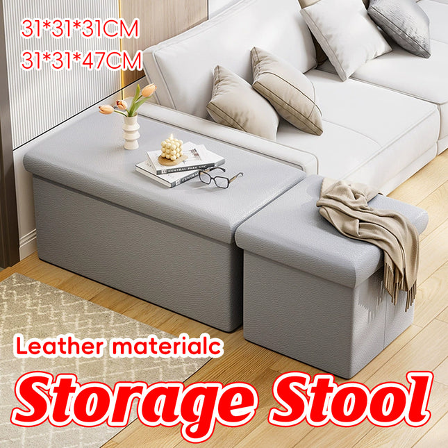 Multi Functional Storage Stool Shoe Bench Durable Space Saving for Entryway Home