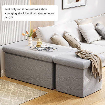 Multi Functional Storage Stool Shoe Bench Durable Space Saving for Entryway Home