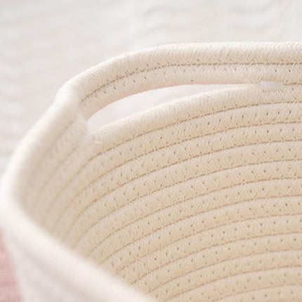 Rainbow Cotton Rope Storage Basket Handheld Desktop Organizer Large Basket