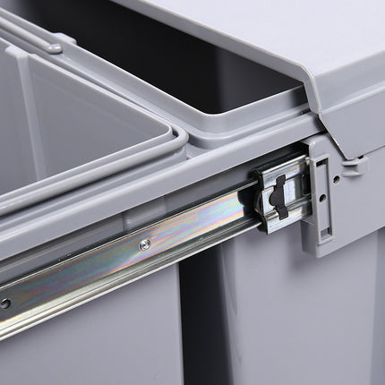 Kitchen Built In Pull Out Sorting Trash Can Space Saving Easy to Clean Durable