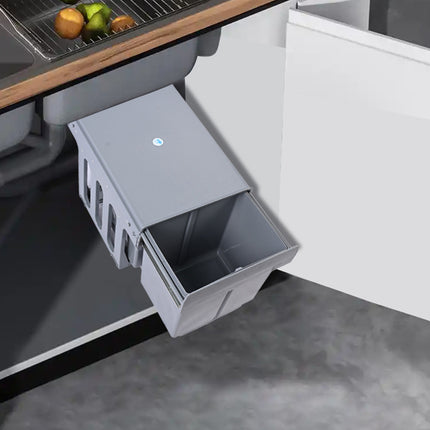Kitchen Built In Pull Out Sorting Trash Can Space Saving Easy to Clean Durable