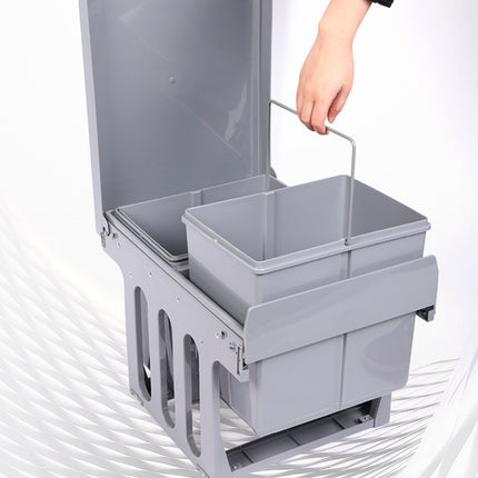 Kitchen Built In Pull Out Sorting Trash Can Space Saving Easy to Clean Durable