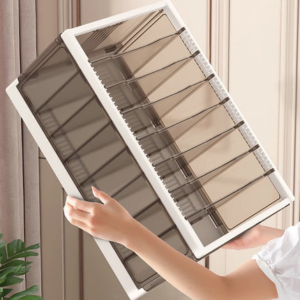 Clothes Pants Layered Storage Box Fabric Closet Organizer Foldable Durable