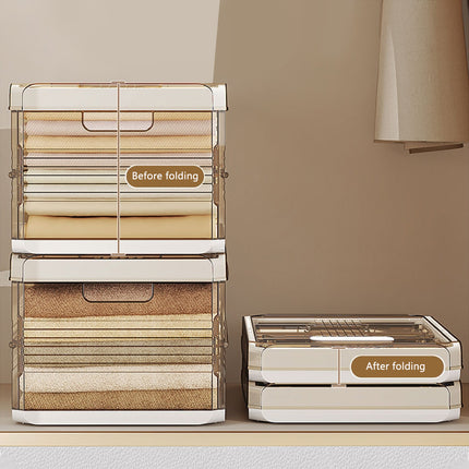 Clothes Pants Layered Storage Box Fabric Closet Organizer Foldable Durable