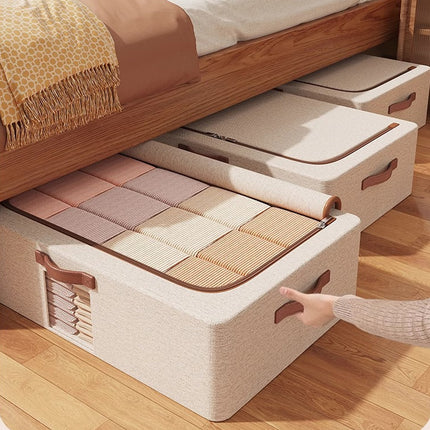 Home Foldable Under Bed Storage Box Clothes Shoes Bedding Dustproof Space Saving