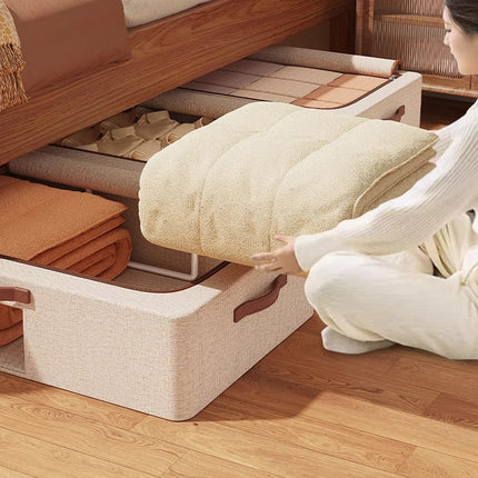 Home Foldable Under Bed Storage Box Clothes Shoes Bedding Dustproof Space Saving