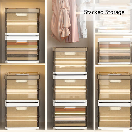 Clothes Pants Layered Storage Box Fabric Closet Organizer Foldable Durable