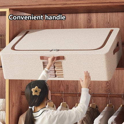 Home Foldable Under Bed Storage Box Clothes Shoes Bedding Dustproof Space Saving