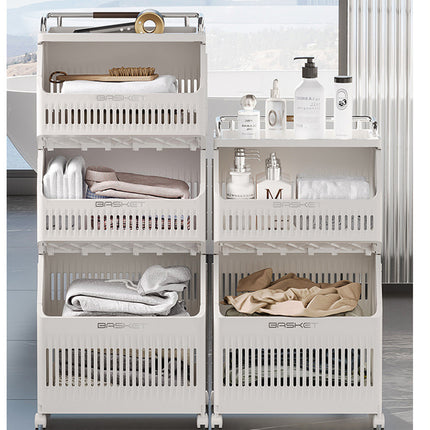 Multi Layer Moisture Proof Laundry Hamper Storage Rack Space Saving Sturdy