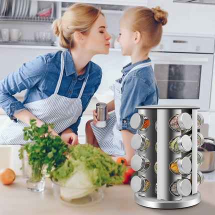 Rotating Spice Bottle Seasoning Rack Multi layer Seasoning Jar Storage Kitchen