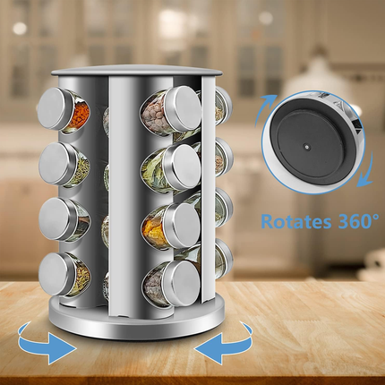 Rotating Spice Bottle Seasoning Rack Multi layer Seasoning Jar Storage Kitchen