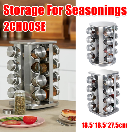 Rotating Spice Bottle Seasoning Rack Multi layer Seasoning Jar Storage Kitchen