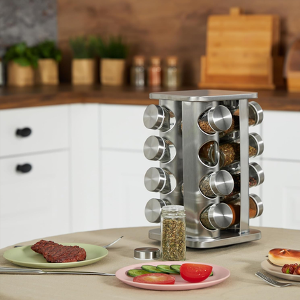 Rotating Spice Bottle Seasoning Rack Multi layer Seasoning Jar Storage Kitchen