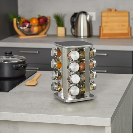 Rotating Spice Bottle Seasoning Rack Multi layer Seasoning Jar Storage Kitchen