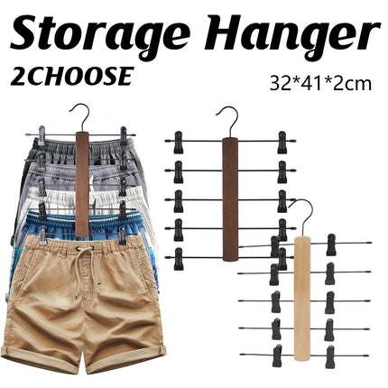 Multifunctional Hanger Clips Trouser Skirt Rack Multi Layer Storage Clothes Rack