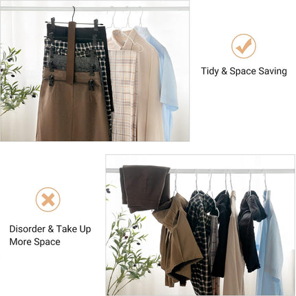 Multifunctional Hanger Clips Trouser Skirt Rack Multi Layer Storage Clothes Rack