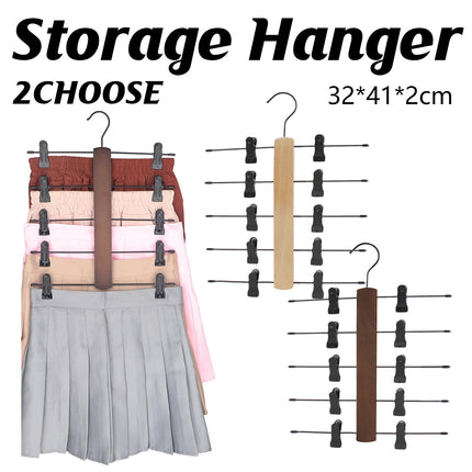 Multifunctional Hanger Clips Trouser Skirt Rack Multi Layer Storage Clothes Rack