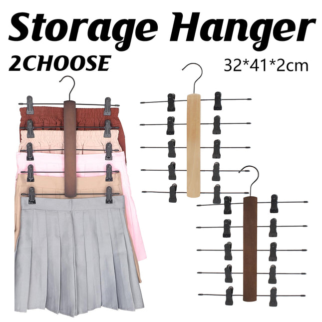 Multifunctional Hanger Clips Trouser Skirt Rack Multi Layer Storage Clothes Rack