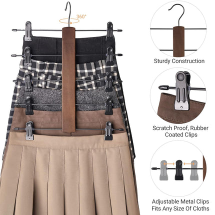 Multifunctional Hanger Clips Trouser Skirt Rack Multi Layer Storage Clothes Rack