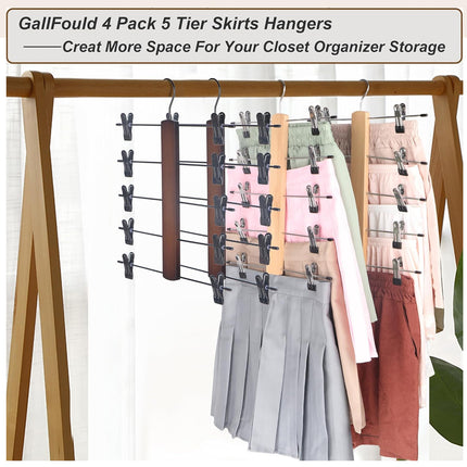 Multifunctional Hanger Clips Trouser Skirt Rack Multi Layer Storage Clothes Rack