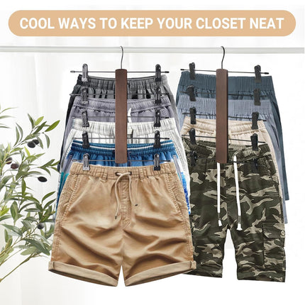 Multifunctional Hanger Clips Trouser Skirt Rack Multi Layer Storage Clothes Rack