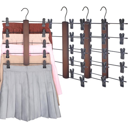 Multifunctional Hanger Clips Trouser Skirt Rack Multi Layer Storage Clothes Rack