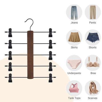Multifunctional Hanger Clips Trouser Skirt Rack Multi Layer Storage Clothes Rack