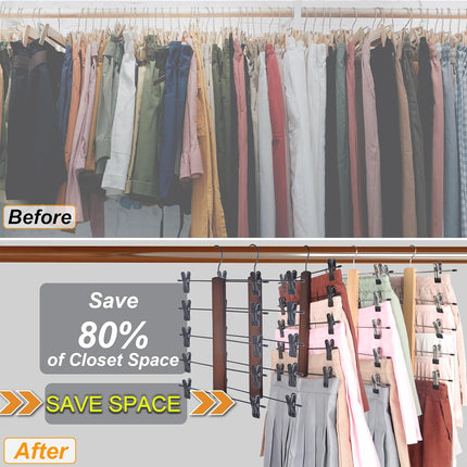 Multifunctional Hanger Clips Trouser Skirt Rack Multi Layer Storage Clothes Rack