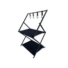 2/3 Tiers Aluminum Alloy Foldable Storage Rack Camping Table Sturdy Space Saving