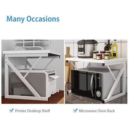 Countertop Microwave Oven Rack Kitchen Spice Organizer Storage Shelf Space Saving