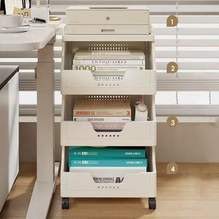Movable Rolling Cart Storage Shelf With Wheels For Home Kitchen Bathroom Durable