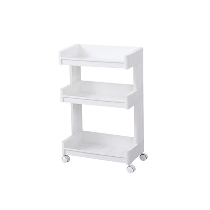 Bathroom Multi-Tier Mobile Storage Rack with Wheels Space-Saving For Bath Tools