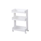 Bathroom Multi-Tier Mobile Storage Rack with Wheels Space-Saving For Bath Tools