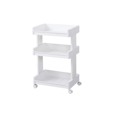 Bathroom Multi-Tier Mobile Storage Rack with Wheels Space-Saving For Bath Tools