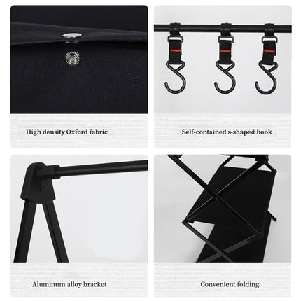 2/3 Tiers Aluminum Alloy Foldable Storage Rack Camping Table Sturdy Space Saving