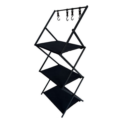 2/3 Tiers Aluminum Alloy Foldable Storage Rack Camping Table Sturdy Space Saving