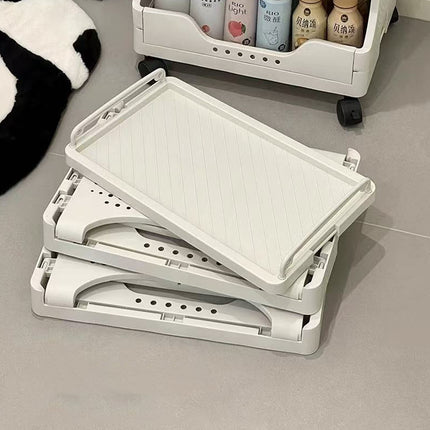 Movable Rolling Cart Storage Shelf With Wheels For Home Kitchen Bathroom Durable