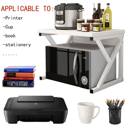 Countertop Microwave Oven Rack Kitchen Spice Organizer Storage Shelf Space Saving