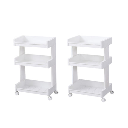 Bathroom Multi-Tier Mobile Storage Rack with Wheels Space-Saving For Bath Tools