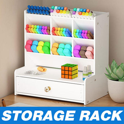 Office Desk Organizer Storage Drawer Pen Pencil Holder DIY Case Storage Rack