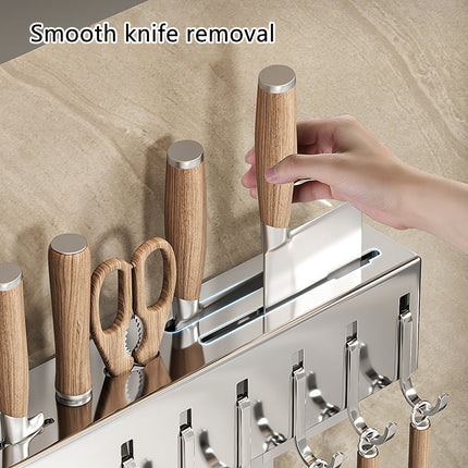 Storage Rack Multifunctional Wall mounted Knife Rack Kitchen Organization