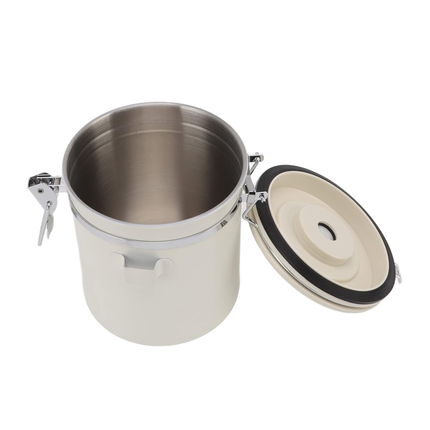 3 Sizes Stainless Steel Coffee Bean Powder Storage Jar Sealed Canister with Valve